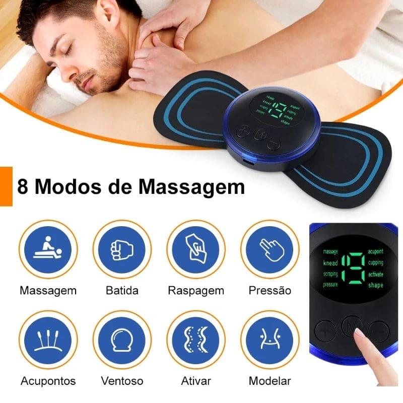 Mini Massageador Elétrico Portátil - Alívio da dor Muscular