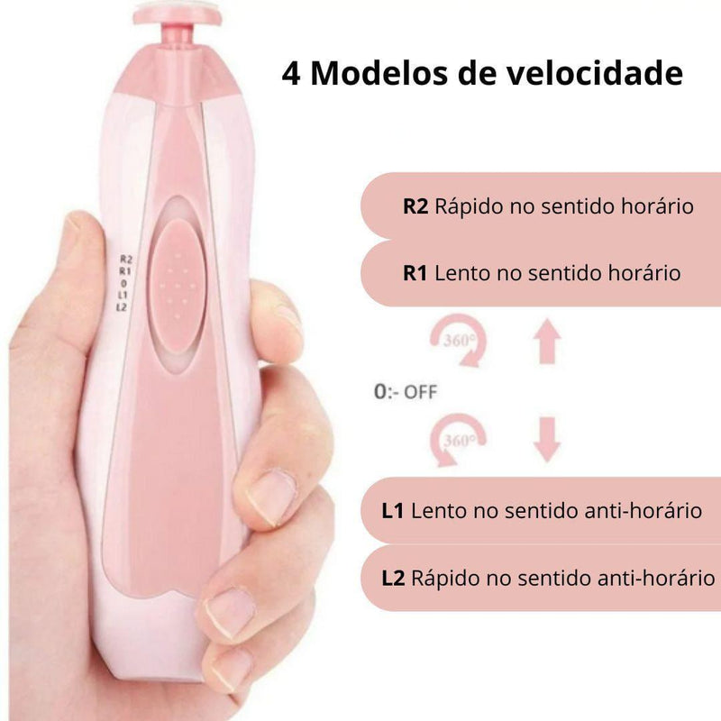 Lixa de Unha Elétrico Para Bebê Com Estojo