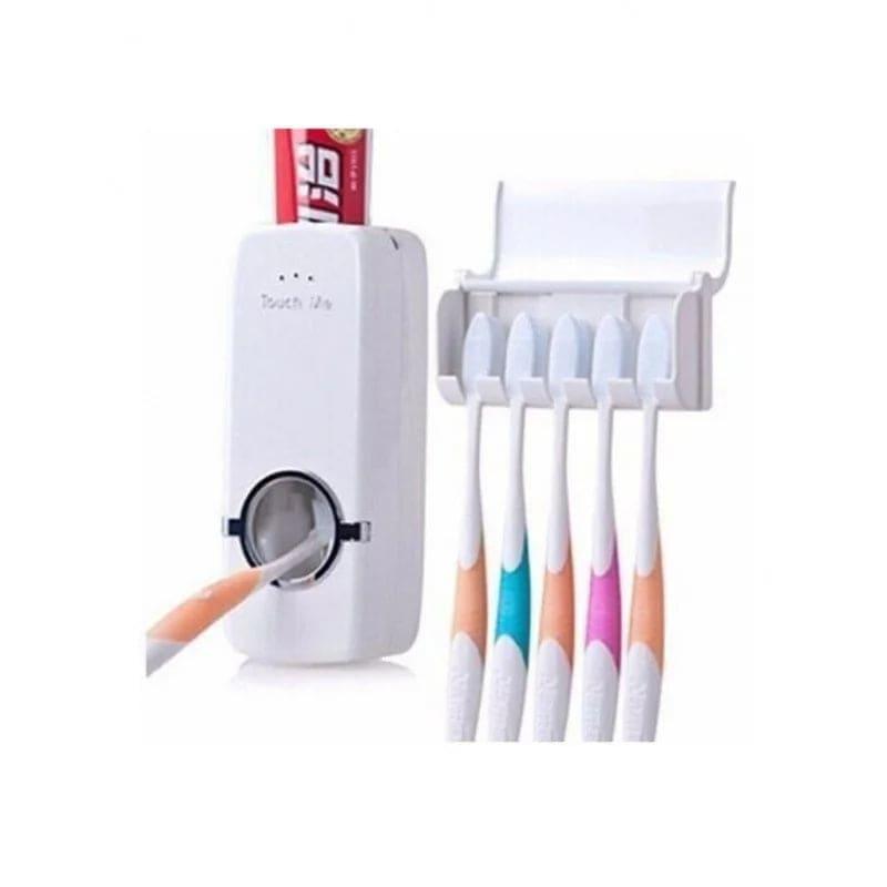 Dispenser Automático de Creme Dental + Suporte para 5 escovas